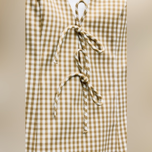 ZARA Gingham Halter Dress - Picture 7 of 11